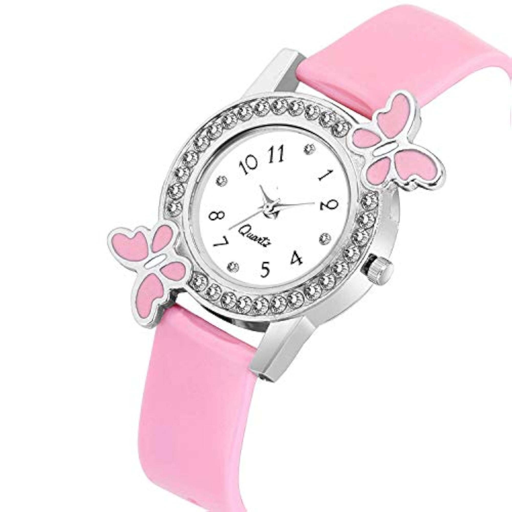 Girls' Butterfly Analogue & Digital Dial Combo Watch Pack
